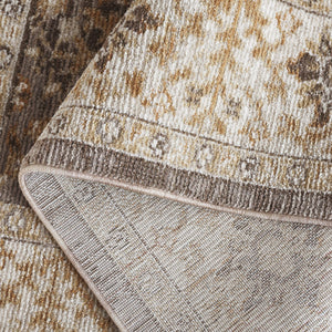 Safavieh Hazel Transitional Area Rug - Elegant Brown And Ivory Design, Durable Power Loomed Turkish Craftsmanship Brown ,Ivory 50% Polyester,50% Polypropylene Hzl502t-5