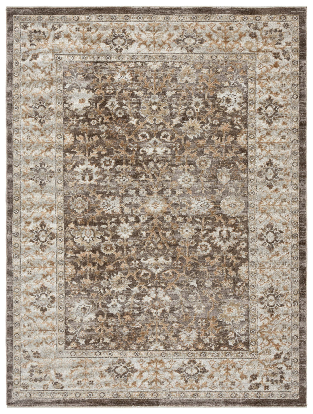 Safavieh Hazel Transitional Area Rug - Elegant Brown And Ivory Design, Durable Power Loomed Turkish Craftsmanship Brown ,Ivory 50% Polyester,50% Polypropylene Hzl502t-5