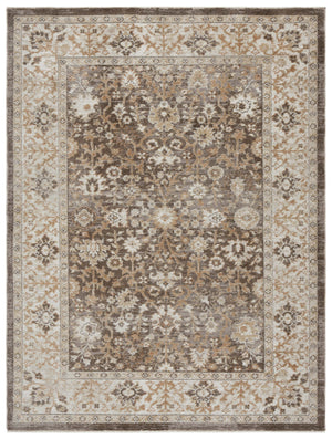 Safavieh Hazel Transitional Area Rug - Elegant Brown And Ivory Design, Durable Power Loomed Turkish Craftsmanship Brown ,Ivory 50% Polyester,50% Polypropylene Hzl502t-5