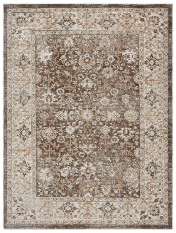 Safavieh Hazel Transitional Area Rug - Elegant Brown And Ivory Design, Durable Power Loomed Turkish Craftsmanship Brown ,Ivory 50% Polyester,50% Polypropylene Hzl502t-5