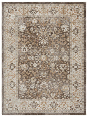 Safavieh Hazel Elegant Transitional Area Rug With Botanical Motifs - Luxurious Comfort For Any Space Brown ,Ivory 50% Polyester,50% Polypropylene Hzl502t-4
