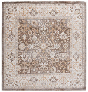 Safavieh Hazel Transitional Area Rug - Elegant Brown And Ivory Design, Durable Power Loomed Turkish Craftsmanship Brown ,Ivory 50% Polyester,50% Polypropylene Hzl502t-6sq