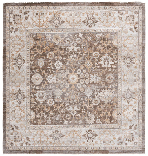 Safavieh Hazel Transitional Area Rug - Elegant Brown And Ivory Design, Durable Power Loomed Turkish Craftsmanship Brown ,Ivory 50% Polyester,50% Polypropylene Hzl502t-6sq