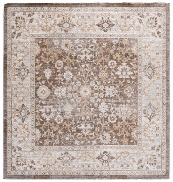 Safavieh Hazel Elegant Transitional Area Rug With Botanical Motifs - Luxurious Comfort For Any Space Brown ,Ivory 50% Polyester,50% Polypropylene Hzl502t-4