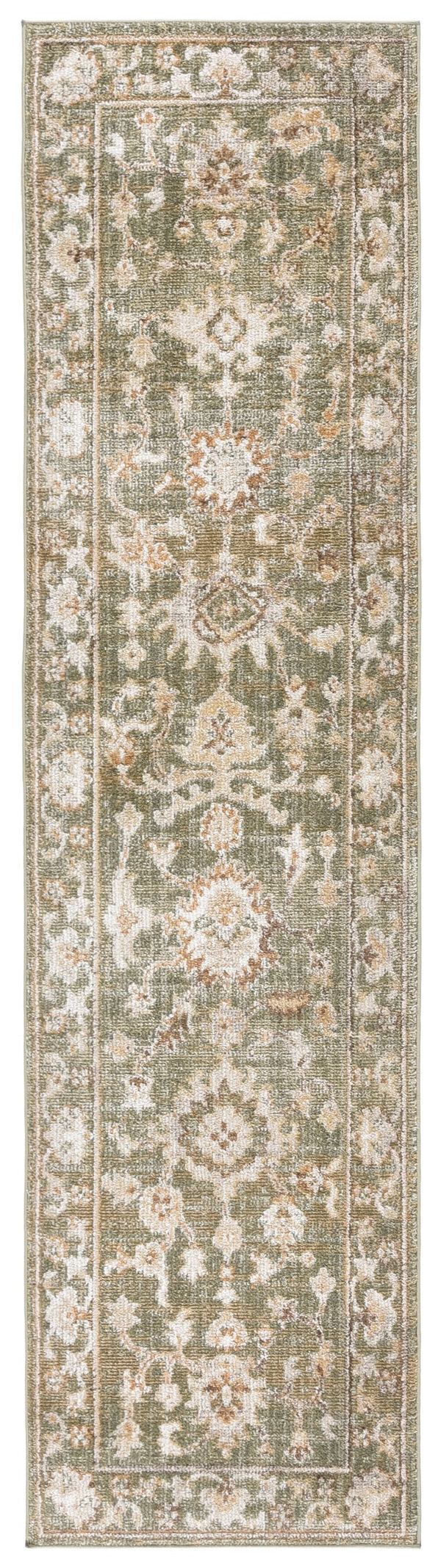 Safavieh Hazel Transitional Runner Area Rug - Elegant Turkish Design In Chic Color Combination For Any Space Green ,Ivory 50% Polyester,50% Polypropylene Hzl504y-28