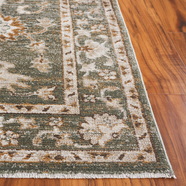 Safavieh Hazel Transitional Runner Area Rug - Elegant Turkish Design In Chic Color Combination For Any Space Green ,Ivory 50% Polyester,50% Polypropylene Hzl504y-5