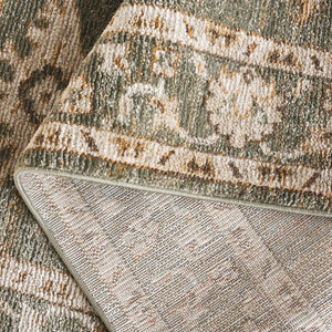 Safavieh Hazel Transitional Area Rug - Luxurious Power Loomed Design In Vibrant Green And Ivory Hues Green ,Ivory 50% Polyester,50% Polypropylene Hzl504y-9