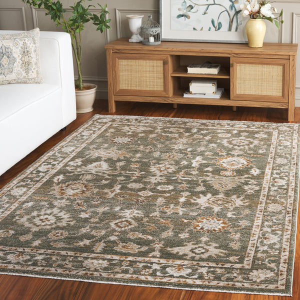 Safavieh Hazel Transitional Runner Area Rug - Elegant Turkish Design In Chic Color Combination For Any Space Green ,Ivory 50% Polyester,50% Polypropylene Hzl504y-5