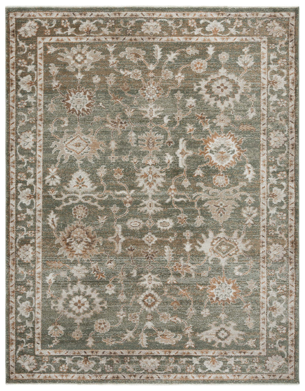Safavieh Hazel Small 2X5 Rug In Green And Ivory — Power-Loomed Turkish Floral Runner, Low Pile Durable Care 2'-2" x 7'-0" HZL504Y-27