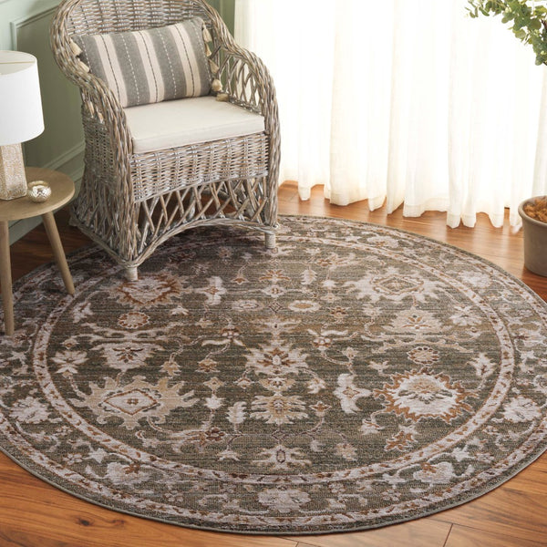 Safavieh Hazel Transitional Area Rug - Luxurious Power Loomed Design In Vibrant Green And Ivory Hues Green ,Ivory 50% Polyester,50% Polypropylene Hzl504y-9