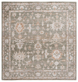 Safavieh Hazel Transitional Runner Area Rug - Elegant Turkish Design In Chic Color Combination For Any Space Green ,Ivory 50% Polyester,50% Polypropylene Hzl504y-6sq