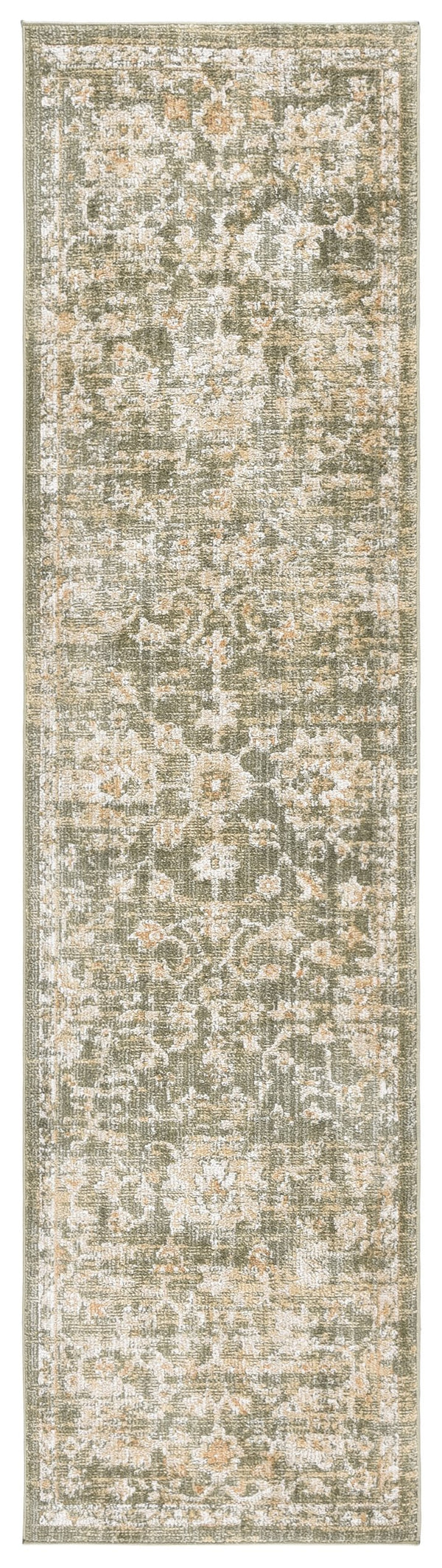 Safavieh Hazel Elegant Runner Area Rug - Luxurious Transitional Design For Hallways, Entryways, And More Green ,Beige 50% Polyester,50% Polypropylene Hzl506y-28