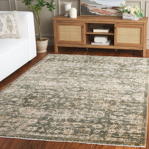 Safavieh Hazel Exquisite Area Rug - Timeless Elegance With Soft Touch And Durable Design For Any Home Space Green ,Beige 50% Polyester,50% Polypropylene Hzl506y-4