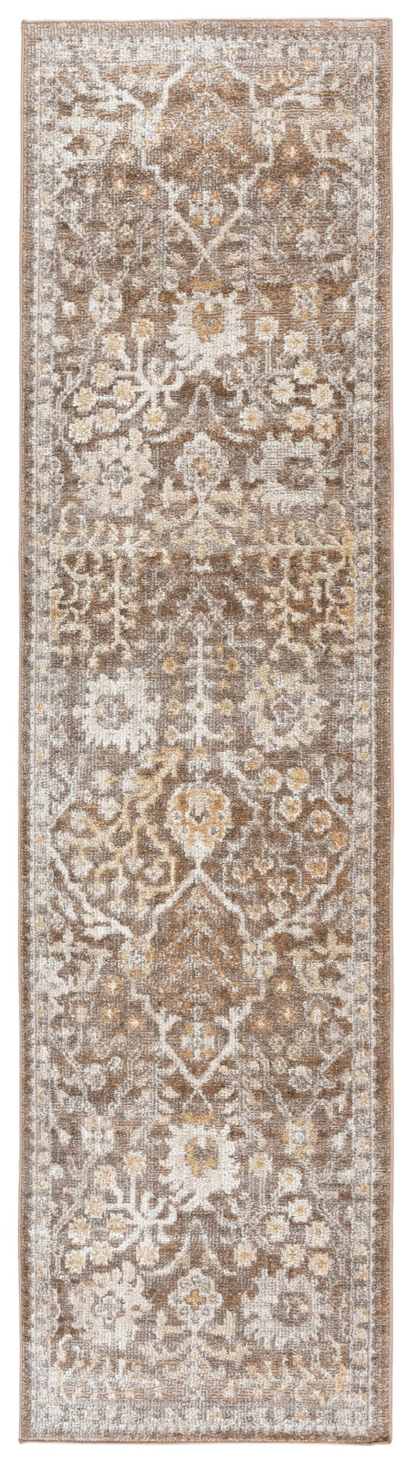 Safavieh Hazel Exquisite Runner Area Rug - Elegant Transitional Design For Hallways, Kitchens & Entryways Brown ,Ivory 50% Polyester,50% Polypropylene Hzl508t-28