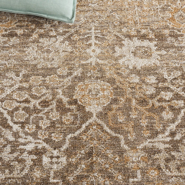 Safavieh Hazel Exquisite Runner Area Rug - Elegant Transitional Design For Hallways, Kitchens & Entryways Brown ,Ivory 50% Polyester,50% Polypropylene Hzl508t-5