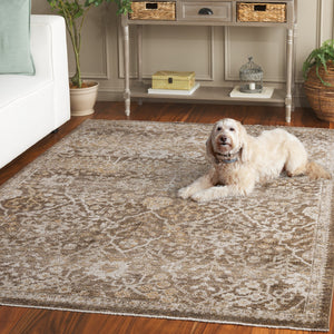 Safavieh Hazel Exquisite Runner Area Rug - Elegant Transitional Design For Hallways, Kitchens & Entryways Brown ,Ivory 50% Polyester,50% Polypropylene Hzl508t-5
