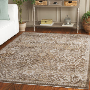 Safavieh Hazel Exquisite Runner Area Rug - Elegant Transitional Design For Hallways, Kitchens & Entryways Brown ,Ivory 50% Polyester,50% Polypropylene Hzl508t-5