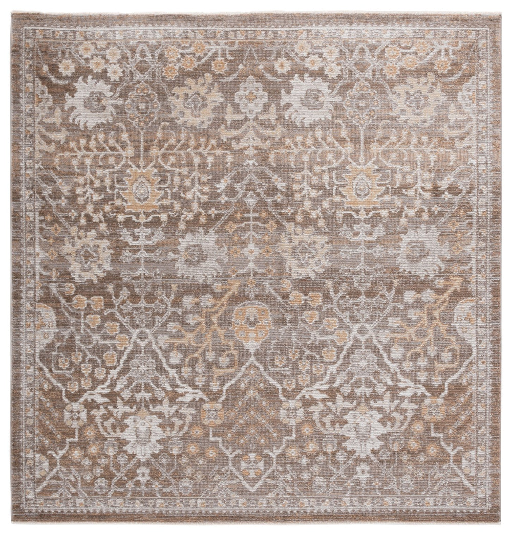 Safavieh Hazel Exquisite Runner Area Rug - Elegant Transitional Design For Hallways, Kitchens & Entryways Brown ,Ivory 50% Polyester,50% Polypropylene Hzl508t-6sq