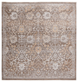 Safavieh Hazel Exquisite Runner Area Rug - Elegant Transitional Design For Hallways, Kitchens & Entryways Brown ,Ivory 50% Polyester,50% Polypropylene Hzl508t-6sq