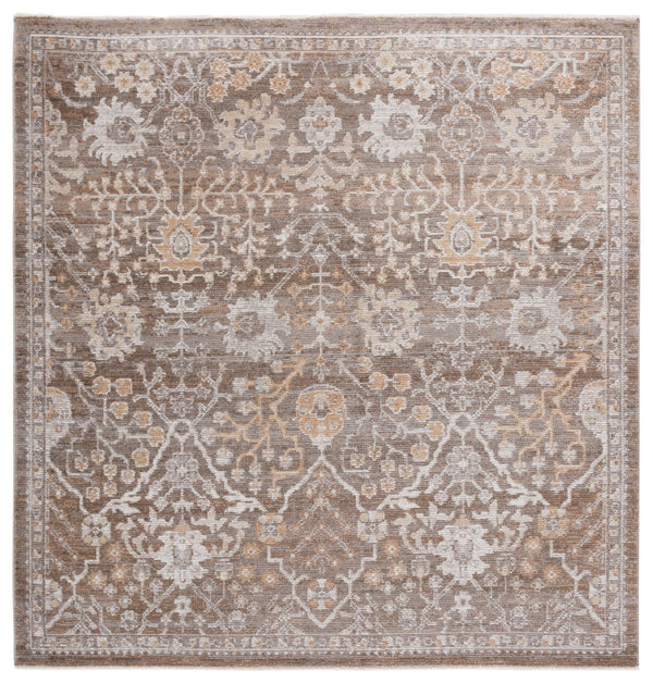 Safavieh Hazel Exquisite Runner Area Rug - Elegant Transitional Design For Hallways, Kitchens & Entryways Brown ,Ivory 50% Polyester,50% Polypropylene Hzl508t-6sq