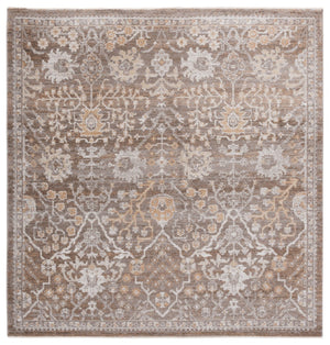 Safavieh Hazel Transitional Area Rug – Elegant Plush Design For Living Room, Bedroom, Or Office Decor Brown ,Ivory 50% Polyester,50% Polypropylene Hzl508t-4