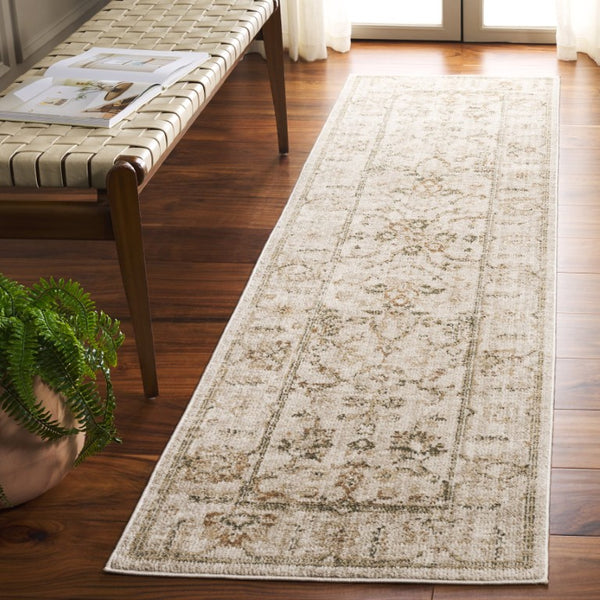Safavieh Hazel Traditional Runner Rug Power Loomed in Turkey Ivory Beige Hallway Accent HZL510A-211