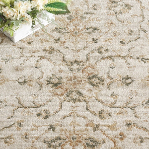 Safavieh Hazel Floral Vine Area Rug Distressed Ivory Beige Polypropylene Living Dining Room 6' x 9' HZL510A-6