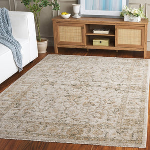 Safavieh Hazel Floral Vine Area Rug Distressed Ivory Beige Polypropylene Living Dining Room 6' x 9' HZL510A-6
