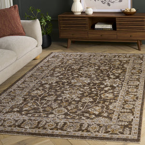 Safavieh Hazel Power Loomed Neutral Area Rug Warm Brown Ivory Tones for Living Bedroom HZL510T-5