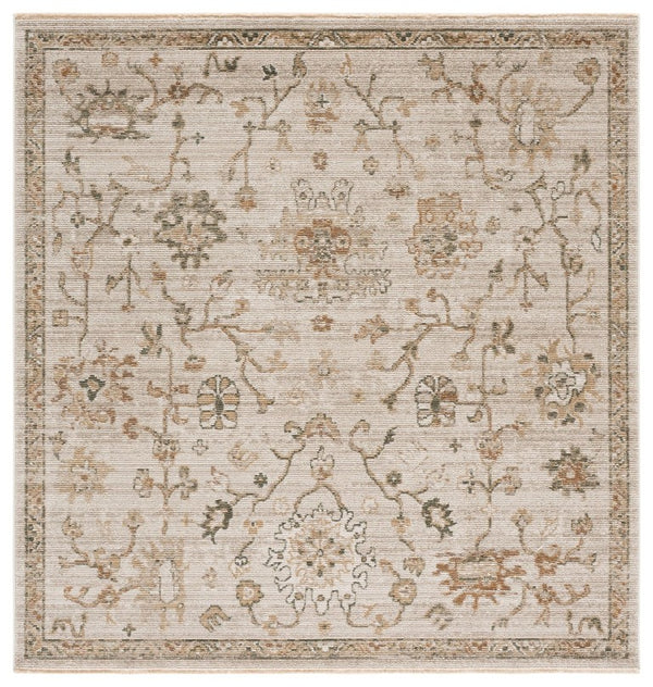 Safavieh Hazel Traditional Medallion Area Rug Power Loomed Ivory Beige Poly Blend Indoor HZL512A-6SQ