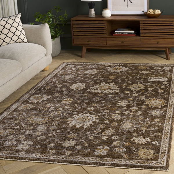 Safavieh Hazel Power Loomed Polypropylene Area Rug Neutral Tones for Living and Dining Rooms HZL512T-5