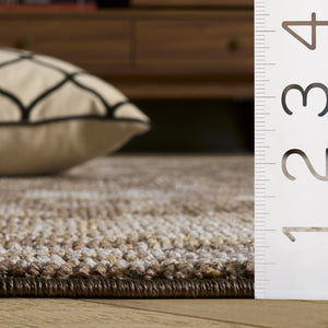Safavieh Hazel Traditional Square Rug Power Loomed in Turkey with Soft Brown Ivory Pattern HZL512T-6SQ