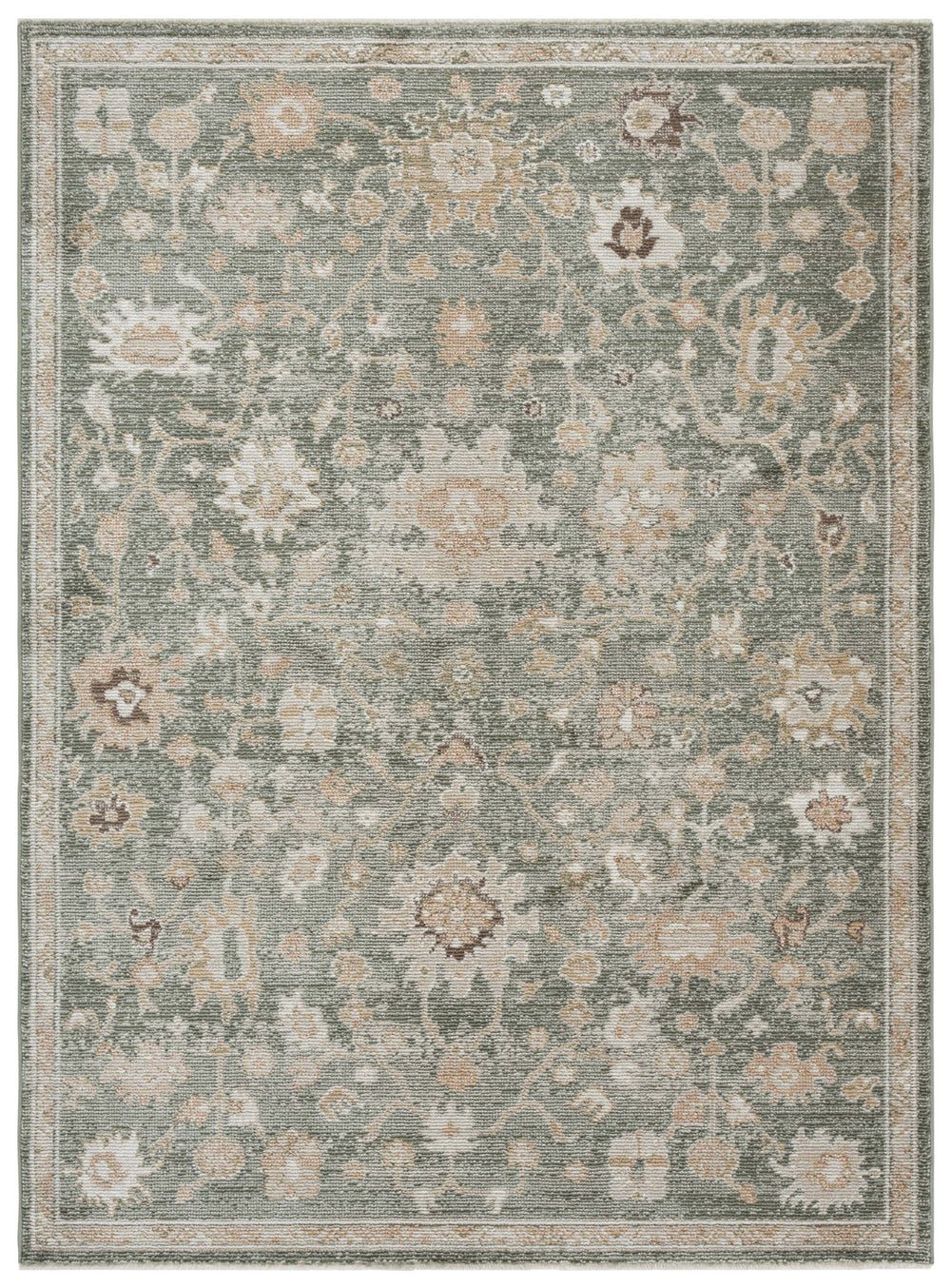 Safavieh Hazel Transitional Area Rug - Elegant Medium Rectangle Design For Contemporary Home Décor Delight Green ,Beige 50% Polyester,50% Polypropylene Hzl512y-6sq