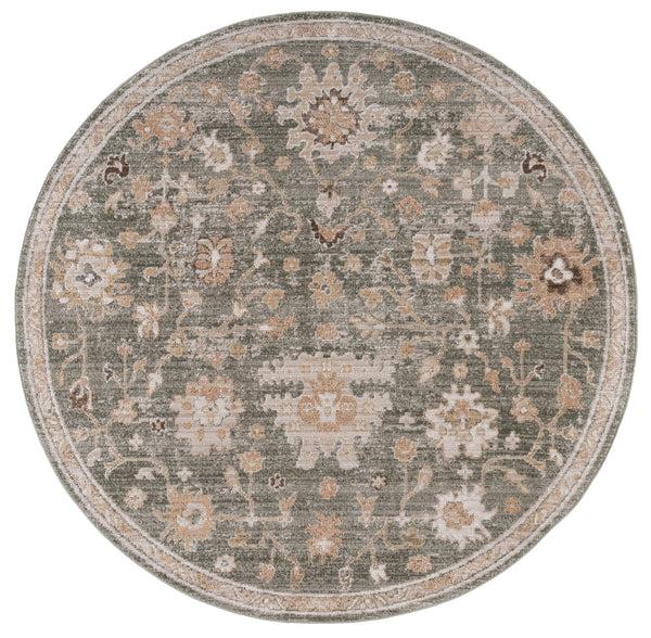 Safavieh Hazel Traditional Green And Beige Floral Area Rug — Low Pile, Durable Power‑Loomed Turkish Accent Rug 3'-0" x 5'-0" HZL512Y-3