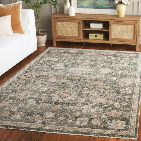 Safavieh Hazel Turkish Power Loomed Area Rug Soft Green Beige Blend for Living Dining Rooms HZL512Y-6