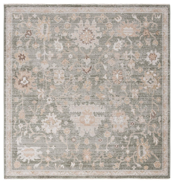 Safavieh Hazel Square Indoor Rug Power Loomed Turkey Low Pile Polypropylene Transitional Green HZL512Y-8SQ