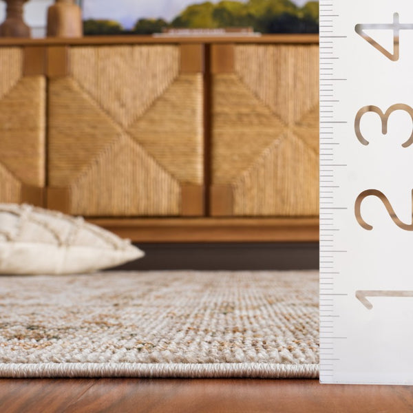 Safavieh Hazel Solid Ivory Beige Power Loomed Polyester Polypropylene Low Pile Area Rug HZL514A-4