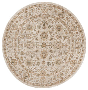 Safavieh Hazel Traditional Round Area Rug Ivory Beige Power Loomed Plush Neutral Living Room HZL514A-6R
