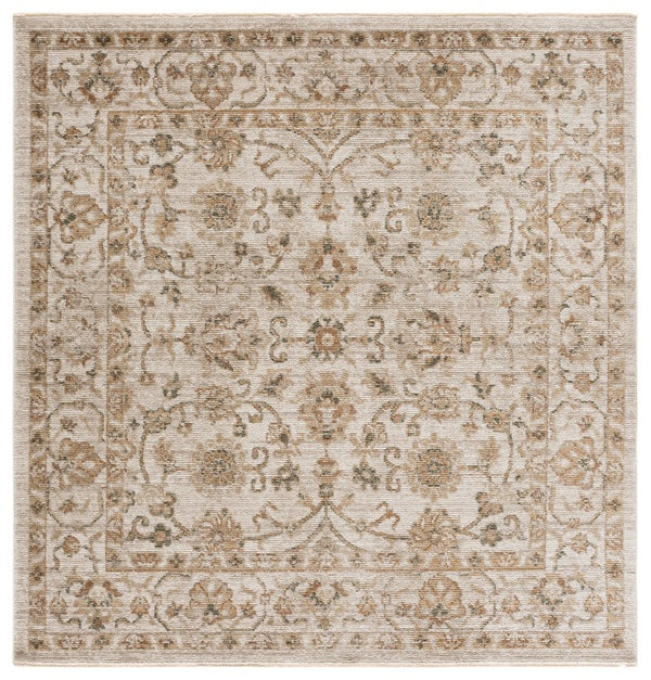 Safavieh Hazel Traditional Ivory Beige Area Rug Power Loomed Low Pile Living Room Floor HZL514A-6SQ