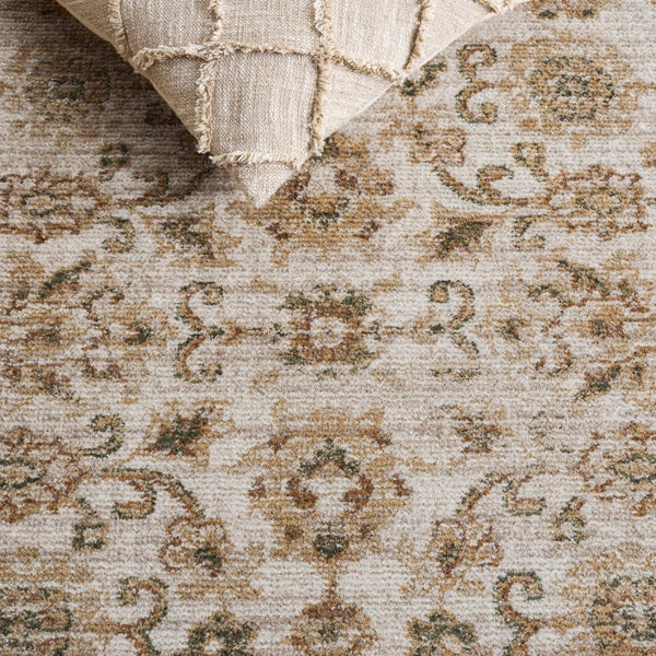 Safavieh Hazel Traditional Ivory Beige Area Rug Low Pile Polyester Blend for Living Dining Rooms HZL514A-8
