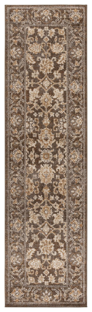 Safavieh Hazel Turkish Geometric Runner Rug Warm Brown Ivory Blend for Entryways and Hallways HZL514T-28