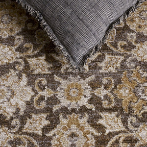 Safavieh Hazel Traditional Area Rug in Warm Brown Ivory Polyester Blend for Home or Bedroom HZL514T-4