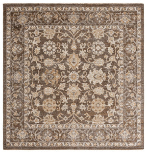 Safavieh Hazel Traditional Turkish Area Rug Ornamental Brown Ivory Poly Blend Low Pile HZL514T-6SQ