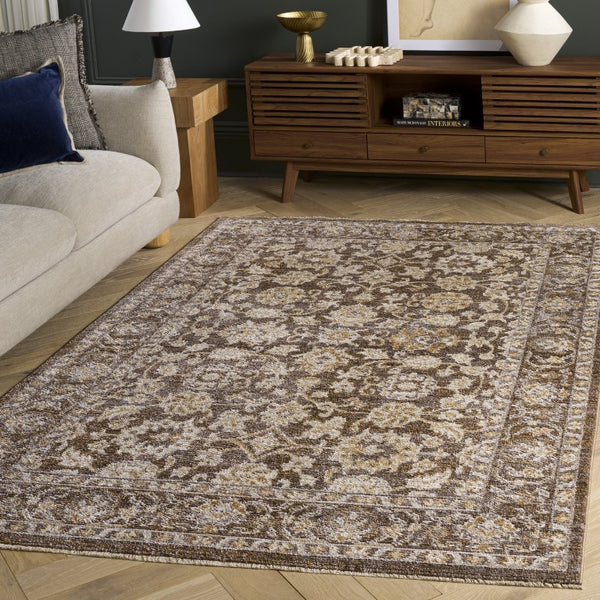 Safavieh Hazel Traditional Power-Loomed Area Rug Warm Neutral Tones for Living Room Decor HZL514T-6