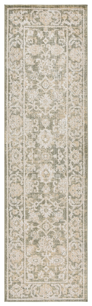 Safavieh Hazel Area Rug - Elegant Transitional Design, Power-loomed In Turkey, Soft Durable Composition, 3/8" Height Green ,Beige 50% Polyester,50% Polypropylene Hzl514y-9