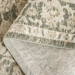 Safavieh Hazel Area Rug - Elegant Transitional Design, Power-loomed In Turkey, Soft Durable Composition, 3/8" Height Green ,Beige 50% Polyester,50% Polypropylene Hzl514y-9