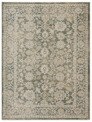 Safavieh Hazel Elegant Area Rug – Luxurious Power-loomed Runner For Comfort And Style In Any Home Space Green ,Beige 50% Polyester,50% Polypropylene Hzl514y-5