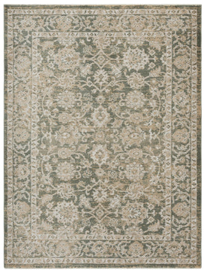 Safavieh Hazel Area Rug - Elegant Transitional Design, Power-loomed In Turkey, Soft Durable Composition, 3/8" Height Green ,Beige 50% Polyester,50% Polypropylene Hzl514y-9