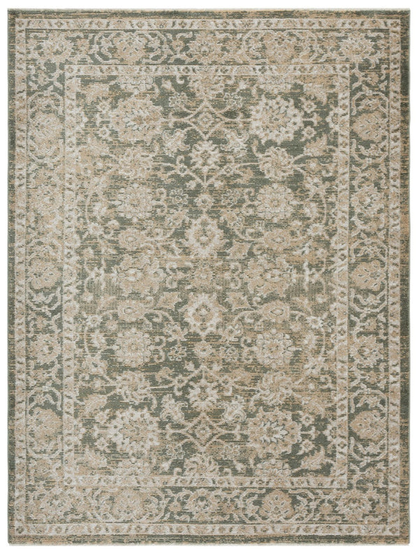 Safavieh Hazel Area Rug - Elegant Transitional Design, Power-loomed In Turkey, Soft Durable Composition, 3/8" Height Green ,Beige 50% Polyester,50% Polypropylene Hzl514y-9