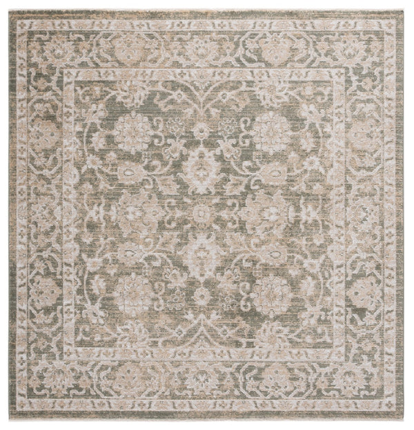 Safavieh Hazel Elegant Area Rug – Luxurious Power-loomed Runner For Comfort And Style In Any Home Space Green ,Beige 50% Polyester,50% Polypropylene Hzl514y-6sq
